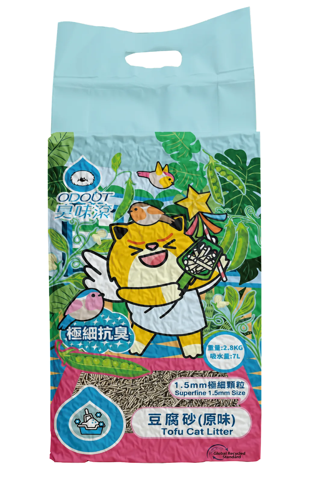 臭味滾1.5mm極細抗臭豆腐貓砂(原味)
